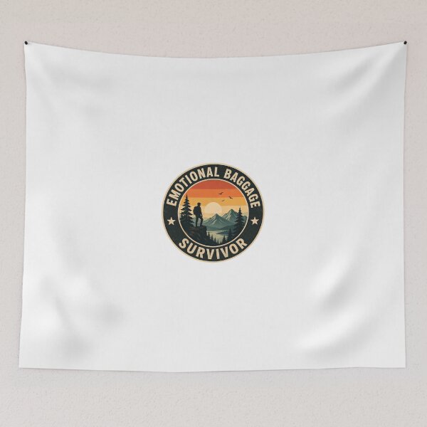 Item preview, Emotional Baggage Survivor Hiking Outdoor Adventure Resilience designed and sold by JonesFlora2025.