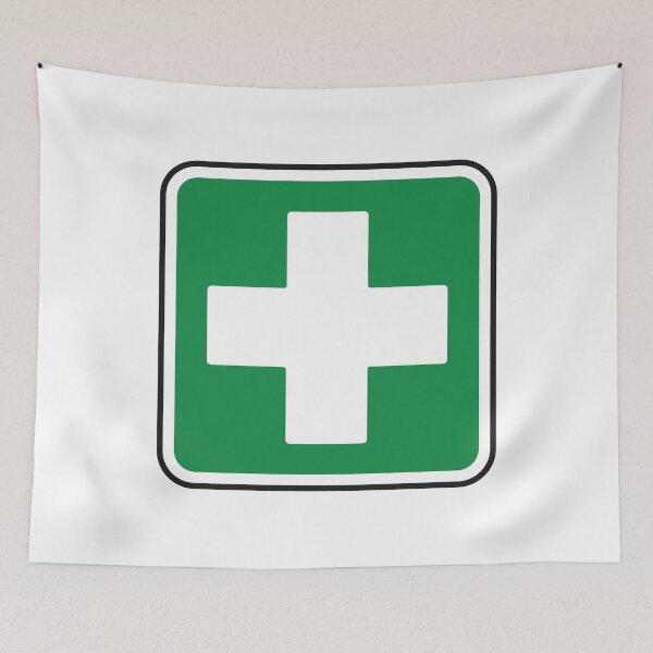 Item preview, First Aid Medical Cross Green Healthcare Safety Symbol designed and sold by VectorForge Studio.