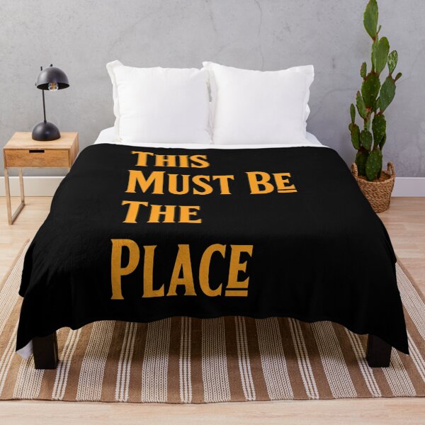 Item preview, This Must Be The Place Orange Typography Home designed and sold by BarevyAsStore.