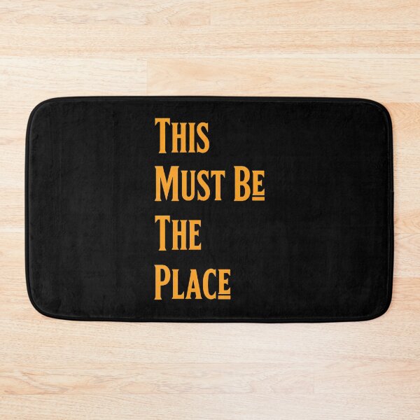 Item preview, This Must Be The Place Orange Typography Home designed and sold by BarevyAsStore.