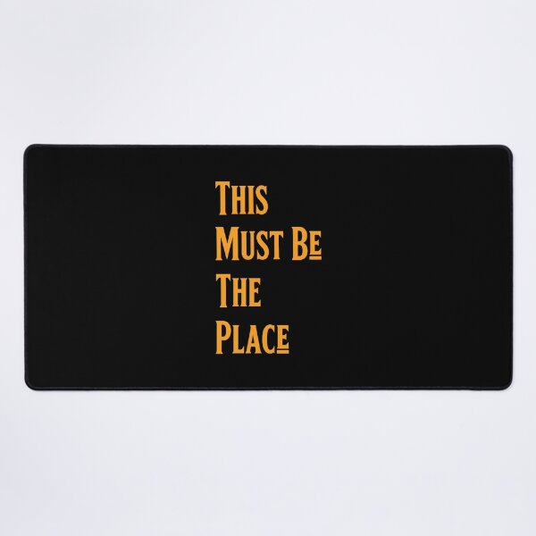 Item preview, This Must Be The Place Orange Typography Home designed and sold by BarevyAsStore.