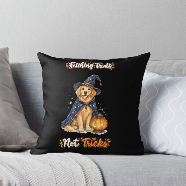 Item preview, Halloween Golden Retriever Wizard Fetching Treats Not Tricks designed and sold by GryThunes.