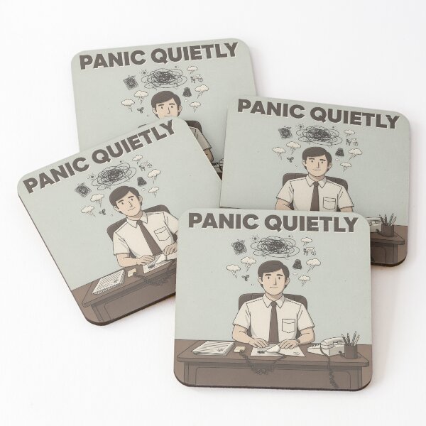 Item preview, Panic Quietly Retro Poster designed and sold by PictorialWhimsy.
