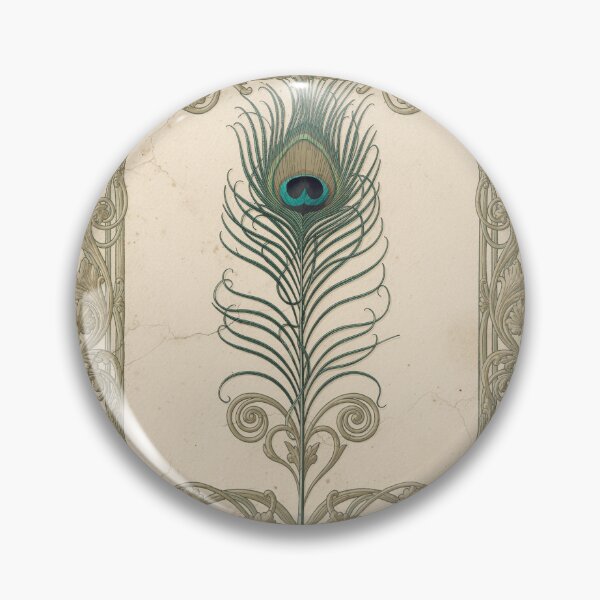 Item preview, Art Nouveau Peacock Feather Panel Print designed and sold by PictorialWhimsy.