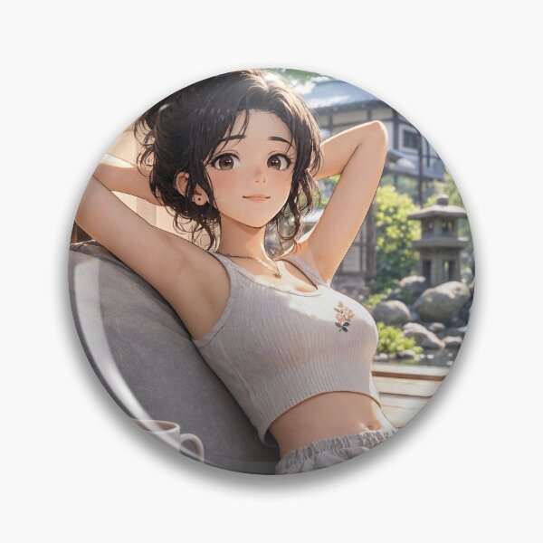 Item preview, Cute anime manga girl reclining with a cup of coffee designed and sold by Vintage Designs +.