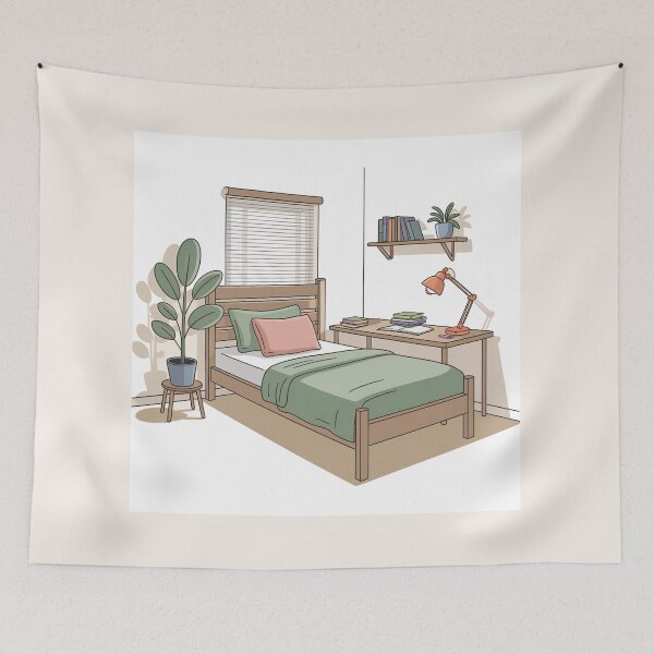 Item preview,  Cozy Dorm Room Study Setup Aesthetic designed and sold by TrendMorphic.