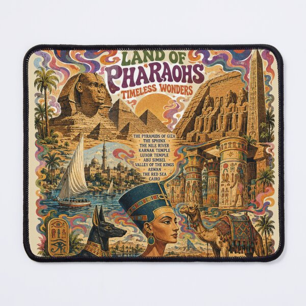 Item preview, Egypt Land of Pharaohs Vintage Travel Poster designed and sold by Skyrocketz.