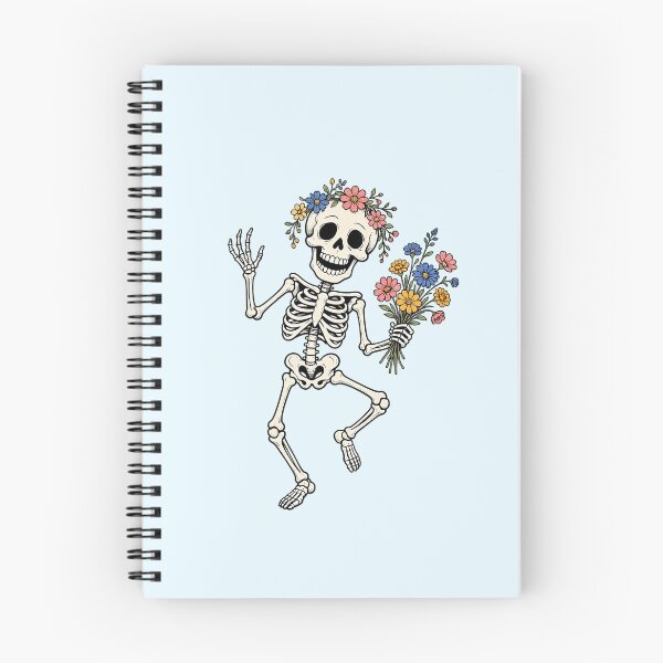 Item preview, Dancing Skeleton with Flowers – Funny Halloween designed and sold by SweetLilith.