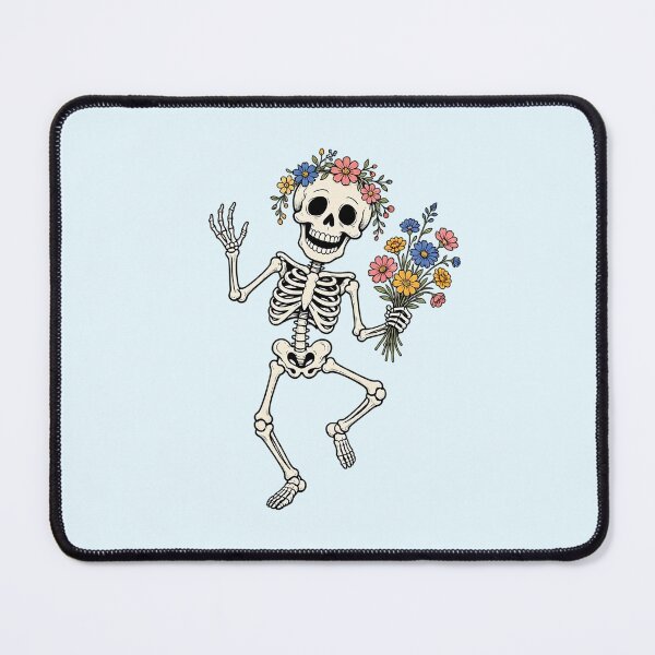 Item preview, Dancing Skeleton with Flowers – Funny Halloween designed and sold by SweetLilith.