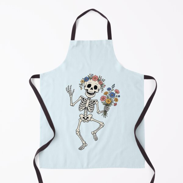 Item preview, Dancing Skeleton with Flowers – Funny Halloween designed and sold by SweetLilith.