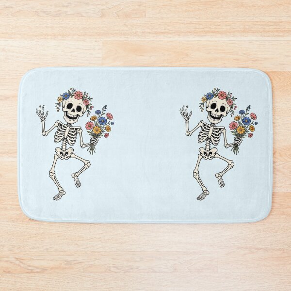 Item preview, Dancing Skeleton with Flowers – Funny Halloween designed and sold by SweetLilith.