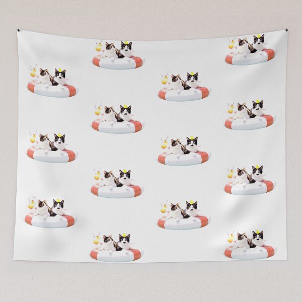 Item preview, Water of Life Wall Art - Cute Cats in Tube on Water designed and sold by imsoyoon.