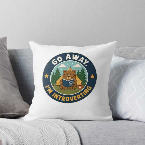 Item preview, Go Away. I'm Introverting Introvert Reader Camping Solitude designed and sold by JonesFlora2025.