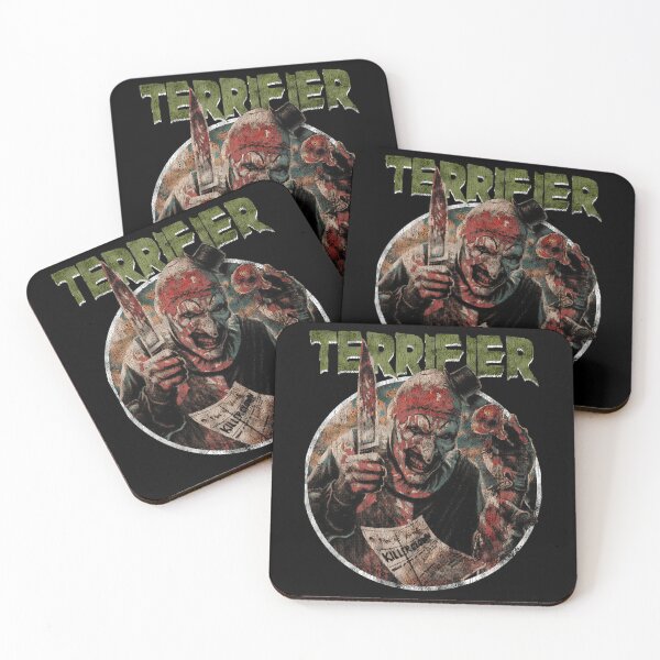 Item preview, Bloody Killer Clown Holding Knife In Circle Frame designed and sold by BabiiClub.