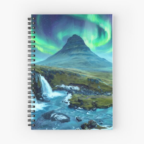 Item preview, Kirkjufell Iceland Northern Lights designed and sold by RedPeaStudio.
