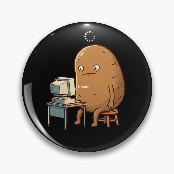 Item preview, Hmmm Meme Potato Funny Thinking Character Desk Reaction Weird Humor T-Shirt designed and sold by pawsome purrfect.