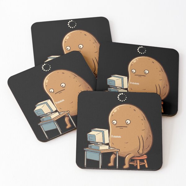 Item preview, Hmmm Meme Potato Funny Thinking Character Desk Reaction Weird Humor T-Shirt designed and sold by pawsome purrfect.
