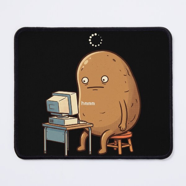 Item preview, Hmmm Meme Potato Funny Thinking Character Desk Reaction Weird Humor T-Shirt designed and sold by pawsome purrfect.