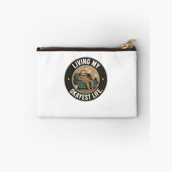 Item preview, Living My Okayest Life Sloth Coffee Lover Funny Relaxing Quote designed and sold by JonesFlora2025.