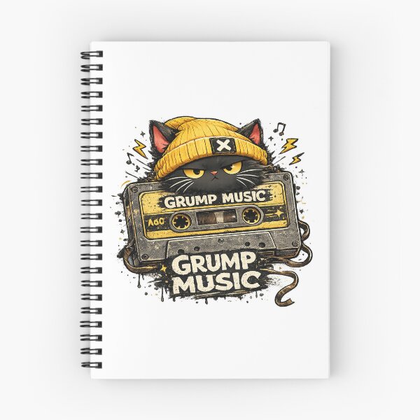 Item preview, Grump Music Retro Cat designed and sold by Grump and Co.
