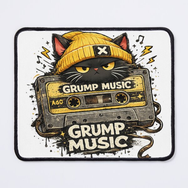 Item preview, Grump Music Retro Cat designed and sold by Grump and Co.