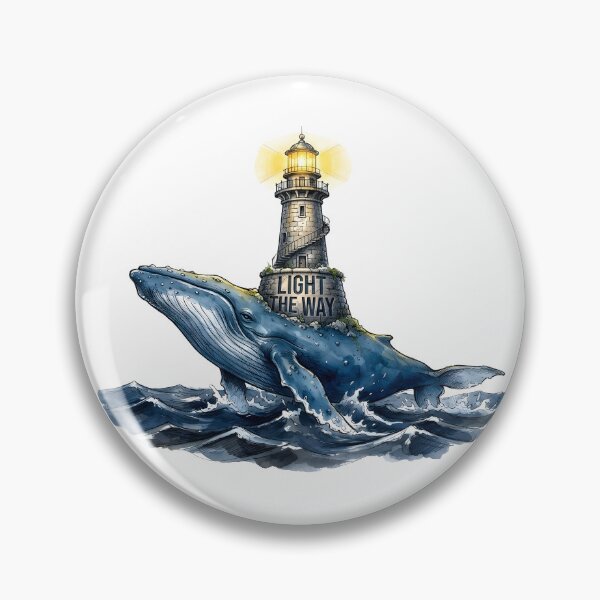 Item preview, Light The Way - Whale Lighthouse Illustration designed and sold by SoulPT.