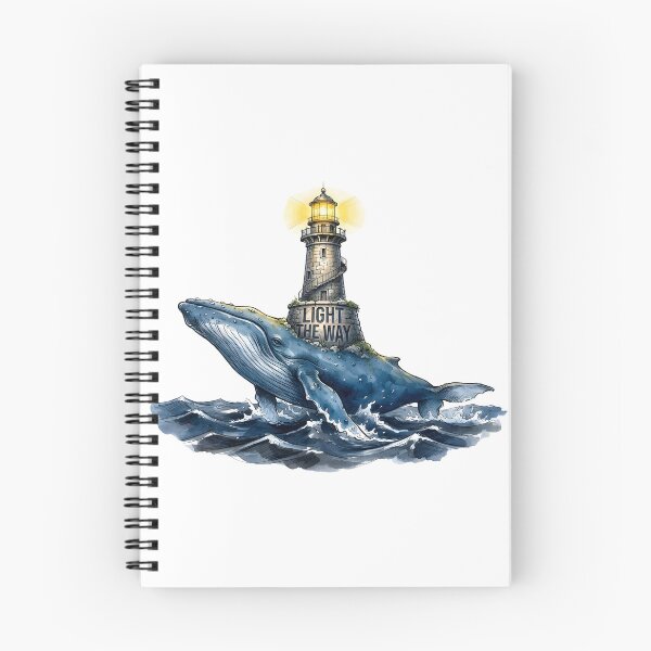 Item preview, Light The Way - Whale Lighthouse Illustration designed and sold by SoulPT.