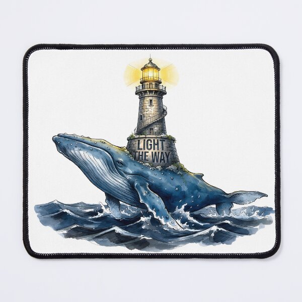 Item preview, Light The Way - Whale Lighthouse Illustration designed and sold by SoulPT.