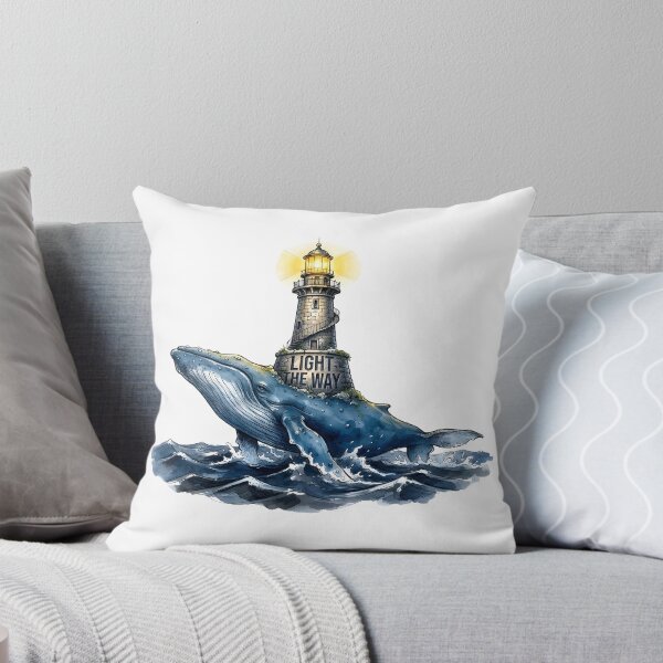 Item preview, Light The Way - Whale Lighthouse Illustration designed and sold by SoulPT.
