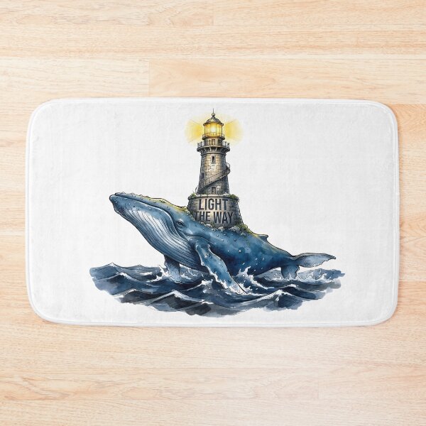 Item preview, Light The Way - Whale Lighthouse Illustration designed and sold by SoulPT.