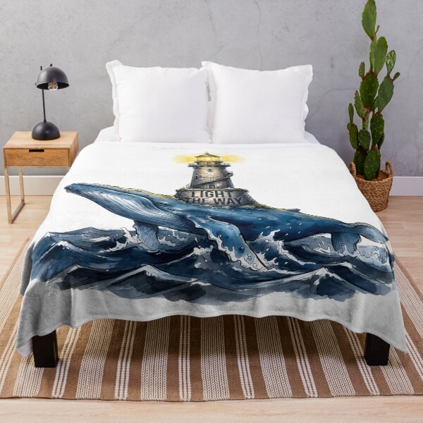 Item preview, Light The Way - Whale Lighthouse Illustration designed and sold by SoulPT.
