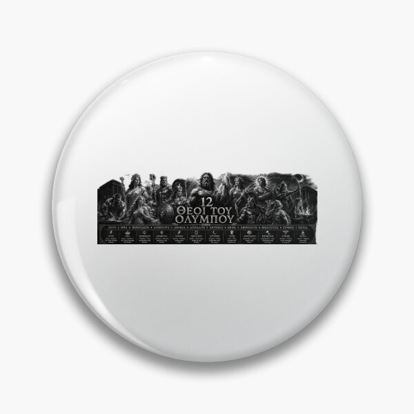Item preview, 12 Gods of Olympus – Greek Mythology Pantheon Black & White Art designed and sold by Ancient-Era.