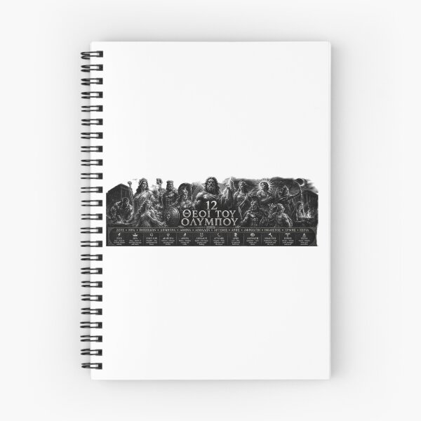 Item preview, 12 Gods of Olympus – Greek Mythology Pantheon Black & White Art designed and sold by Ancient-Era.