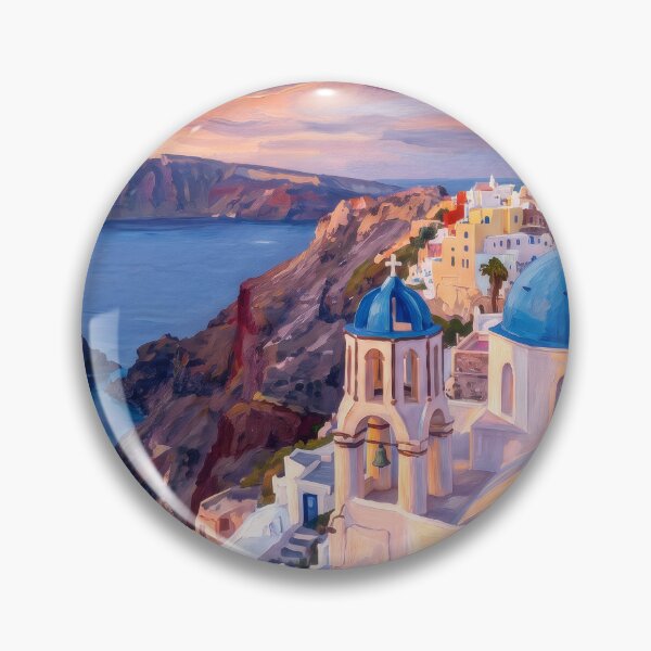 Item preview, Santorini Greece Sunset Landscape designed and sold by RedPeaStudio.