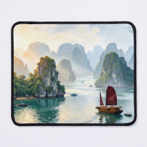 Item preview, Ha Long Bay at Dawn designed and sold by RedPeaStudio.