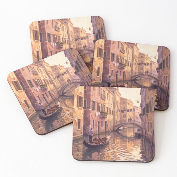 Item preview, Venice Canal at Golden Hour designed and sold by RedPeaStudio.