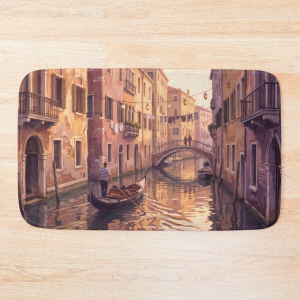 Item preview, Venice Canal at Golden Hour designed and sold by RedPeaStudio.