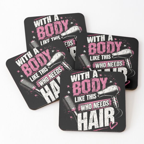 Item preview, With A Body Like This Who Needs Hair Hair Stylist Cosmetologist Funny designed and sold by RetroMini2026.
