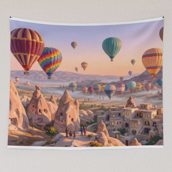 Item preview, Hot Air Balloons Over Cappadocia designed and sold by RedPeaStudio.