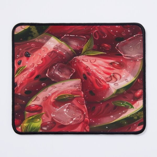 Item preview, Juicy Watermelon Slices With Ice Cube Artwork designed and sold by NivyasArtistry.