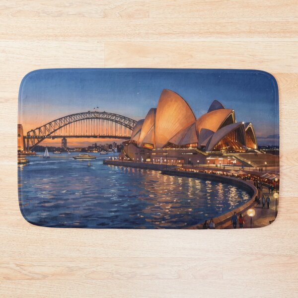 Item preview, Sydney Opera House at Blue Hour designed and sold by RedPeaStudio.