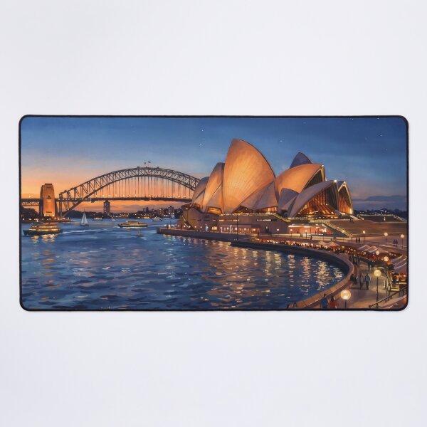Item preview, Sydney Opera House at Blue Hour designed and sold by RedPeaStudio.