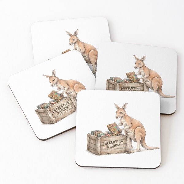 Item preview, Preserving Wisdom - Scholar Kangaroo Illustration designed and sold by SoulPT.
