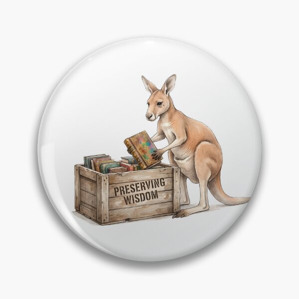 Item preview, Preserving Wisdom - Scholar Kangaroo Illustration designed and sold by SoulPT.