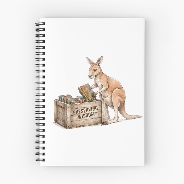 Item preview, Preserving Wisdom - Scholar Kangaroo Illustration designed and sold by SoulPT.