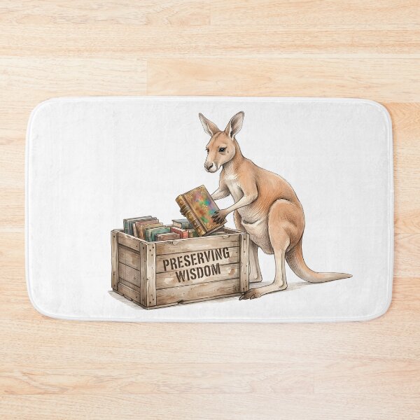 Item preview, Preserving Wisdom - Scholar Kangaroo Illustration designed and sold by SoulPT.