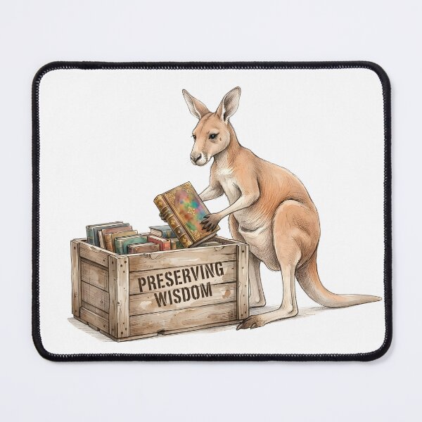 Item preview, Preserving Wisdom - Scholar Kangaroo Illustration designed and sold by SoulPT.