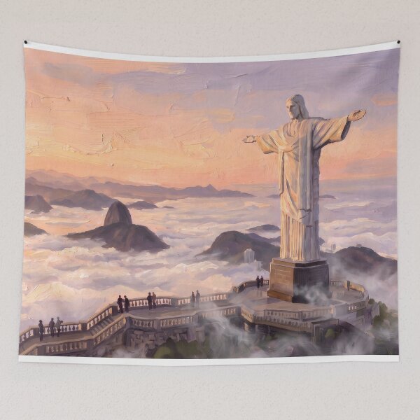 Item preview, Christ the Redeemer Above the Clouds designed and sold by RedPeaStudio.