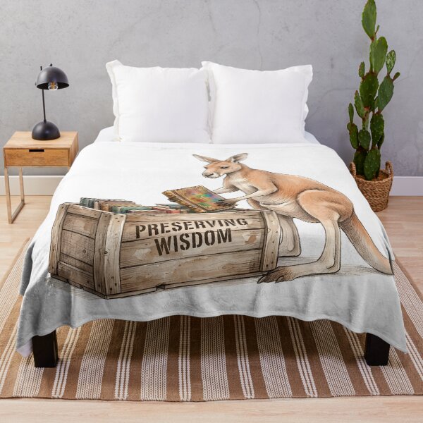 Item preview, Preserving Wisdom - Scholar Kangaroo Illustration designed and sold by SoulPT.