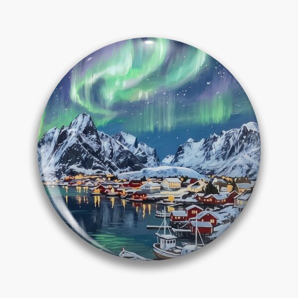 Item preview, Northern Lights Over Lofoten designed and sold by RedPeaStudio.